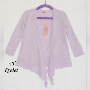 2T light purple NWT open cardigan